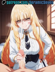 1boy 1boy1girl 1boy1girls 1boys 1girl 1girls 2025 2d ai ai_generated anger_vein angry anime anime_style annoyed blonde blonde-haired_female blonde_female blonde_hair cum cum_drip cum_on_face cumming cumming_from_handjob cumshot drill_hair female jerking jerking_off jerking_off_another jerkingoff jerkingoff_another light-skinned_female light_skin long_hair masturbating masturbation pov pov_male projectile_cum rose_oriana seramic_seven the_eminence_in_shadow uncensored yellow_eyes young_female