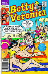 anotherymous archie_andrews archie_comics betty_and_veronica betty_cooper black_hair blonde_hair brown_hair casual comic_cover electronics female human pale_skin public shaved_pussy veronica_lodge