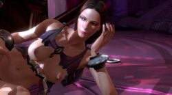 5_seconds_long ai_generated aphrodite_(god_of_war) auburn_hair big_breasts blue_eyes enjoying_sex missionary_position no_sound perfect_body tagme video