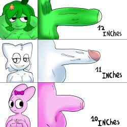 blushing bushy_hair catgirl comparing_sizes dick_size fercholito flower_in_hair flustered_female futa_focus futa_only futanari pinki_(sprunki) sprunki twitter vineria_(sprunki) wenda_(sprunki)