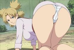 aliskilletman ass butt clothed looking_at_viewer looking_back naruto naruto_(classic) naruto_(series) panties temari