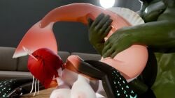 3d animated cum_in_pussy doggy_style emma_(orc_massage) fish hands_on_chest huge_breasts jiggle mermaid orc orc_massage orgasm penis_in_pussy red_hair scales sound starryjossy tagme tail tail_lift topless_female video woman_focus woman_on_top yellow_eyes