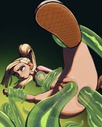 1girls anal artist_name ass blonde_hair blue_eyes bottomless bound breasts clitoral_hood clitoris courtney_babcock double_penetration female grabbing grabbing_another's_breast gradient_background green_background green_eyes high_ponytail long_hair medium_breasts nipples nude open_mouth paranorman ponytail pussy rape restrained rolling_eyes shirt shoe_soles slime_(substance) small_breasts solo spread_legs teeth tentacle tentacle_sex tentacles thehumancopier triple_penetration vaginal wince