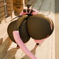 3d_(artwork) ass big_ass big_breasts breasts darkdraketom dumptruck_ass female giant_ass huge_ass huge_breasts hyper hyper_ass lizard lizzy_(darkdraketom) looking_back massive_ass nipples pokemon pokemon_(species) revealing_clothes salazzle solo tagme_(character) tight_clothing walking wide_hips