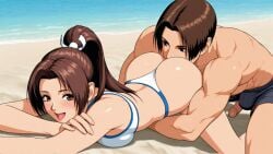 ai_generated ass_licking cunnilingus king_of_fighters kof kyo_kusanagi mai_shiranui oral_sex the_king_of_fighters