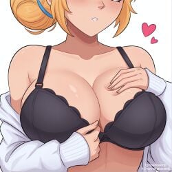 1girls brawl_stars breasts heart large_breasts piper_(brawl_stars) solo