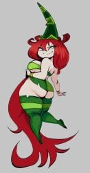 1girls ass ass_focus betilla_(rayman) big_ass big_breasts black_eyes breasts clothing curvaceous curvaceous_female curvaceous_figure curvy curvy_figure curvy_hips fairy female female_only freckles freckles_on_ass freckles_on_breasts freckles_on_butt freckles_on_face full_body green_skirt green_thighhighs hat headwear huge_ass legwear light-skinned_female light_skin long_hair rayman_(series) red_hair skirt solo solo_female thick_thighs thighhighs thighs wowbsot