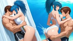 ai_generated couple_sex king_of_fighters kof kyo_kusanagi leona_heidern sucking_breasts the_king_of_fighters