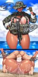 1boy 1girls alternate_version_available black_hair brown_body brown_skin censored dark-skinned_female dark_skin dialogue elbow_gloves english english_text female femsub hitch_(hitch_driessen/perotoss400/kirochef) instant_loss instant_loss_2koma latex light-skinned_male male mating_press missionary missionary_position missionary_sex penetration pink_nipples plap plap_(sound) plapping pussy rokmc_chan speech speech_bubble speech_bubbles submissive_female tan_body tan_skin text thighhighs thighs two-tone_body two-tone_hair two_panel_image