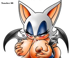 anthro bat breasts fellatio female huge_eyes male nancher penis rouge_the_bat sonic_(series) sonic_the_hedgehog_(series) straight tagme toony