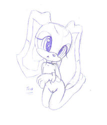 cream_the_rabbit female female_only fur furry innocenttazlet monochrome pussy rabbit sega solo sonic_(series) vulva