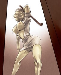 2d 2d_(artwork) nurse nurse_(silent_hill) nurse_cap nurse_uniform silent_hill silent_hill_(film) silent_hill_homecoming solo tagme