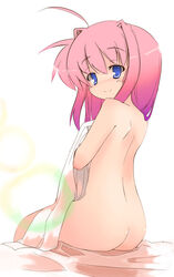 ass back caro_ru_lushe lyrical_nanoha mahou_shoujo_lyrical_nanoha_strikers maiku nude pink_hair