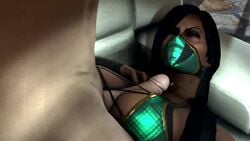 1boy 1boy1girl 1girls 3d 3d_(artwork) animated black_hair dark-skinned_female dark_skin female green_eyes interracial jade_(mk9) jade_(mortal_kombat) long_hair male mask mortal_kombat mortal_kombat_(2011) netherrealm_studios nudity paizuri partial_male penis sex sfmarvel straight tagme uncensored video