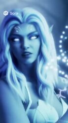 1girls ai_animation ai_generated ai_video barefoot blue_skin chatgpt dark_elf elf elf_ears elf_female fantasy feet female female_focus female_only kogaa magic moon music night night_elf night_sky solo solo_female sound sound_effects tagme video white_hair