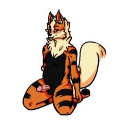 1:1 alpha_channel anthro arcanine emarcanine male male_only nintendo nude pokemon pokemon_(species) psycoticsnake solo teasing video_games