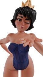 blue princess (clash royale) from clash (series) by bombaster3d