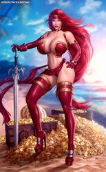 red monika from battle chasers by mikamipinup