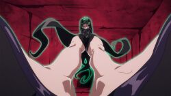 1girls abs anime_screencap ankles breasts female flying foot_focus glowing green_hair hips muscles muscular muscular_female official official_art official_artwork one-punch_man screencap shoe_fetish shoes shoes_on small_breasts tatsumaki thighs wide_hips