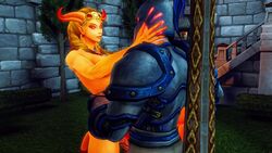 1boy 1girls 2016 3d 60fps animated armor ass bouncing_breasts brazier_of_dancing_flames breasts clothed clothed_male clothed_sex draenei happy happy_sex hi_res hooves horns human human_penetrating interspecies leg_grab loop medeister medium_breasts nipples no_sound nude nude_female smile smooth_animation tail vaginal_penetration video world_of_warcraft