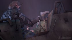 2boys 3d bara big_penis erection gay huge_cock leg_grab male_only metal_gear_solid metal_gear_solid_v on_side penis penis_out penis_through_fly retracted_foreskin spread_legs ulframmr venom_snake yaoi