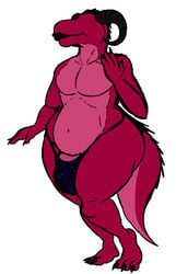 adult_swim alien anthro anthro_only biped bulge cartoon_network clothed clothing darkartist eyeless girly horn interstellar_demon_stripper lips male male_only nude partially_clothed reptile rick_and_morty scalie simple_background solo spikes thick_tail thick_thighs thong underwear white_background wide_hips