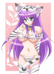 berserker_(final_fantasy) big_breasts bikini faris_scherwiz final_fantasy final_fantasy_five final_fantasy_v fur_clothing purple_hair tiger_tail