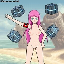 abigail_(metal_slug) angry breasts green_eyes metal_slug metal_slug_attack nipples nude pink_hair pussy rsinnamonroll snk