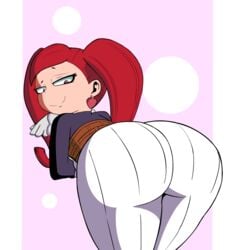 1girls aiba_manami animated ass ass_shake big_ass big_butt bottom_heavy bubble_butt dat_ass earrings fat_ass female female_only females_only huge_ass la_brava_(my_hero_academia) large_ass looking_at_viewer looking_back my_hero_academia red_hair scrabble007 smug solo thick_ass thick_thighs white_pants white_skin