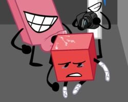 amputated_arm amputated_legs amputation bandage bandages battle_for_dream_island blocky_(bfdi) camera crying crying_with_eyes_open eraser_(bfdi) filming fuckyou object_shows omgpenthatapentagon pain pen_(bfdi) rape