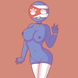 big_ass big_breasts countryhumans countryhumans_girl cuba cuba_(countryhumans) cuban_flag female female_only jojofan_alsoch solo_female