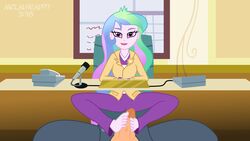 1boy 1girls barefoot equestria_girls female foot_fetish footjob friendship_is_magic hasbro licking_lips male metalhead97 my_little_pony offscreen_male partial_male penis princess_celestia_(mlp) principal_celestia tongue_out