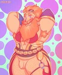 bara barik_(paladins) crossdressing gay ginger male_only orange_hair paladins soloemi_(artist) yaoi