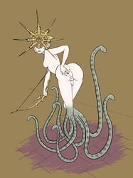 anus dark_souls dark_sun_gwyndolin dehyjj deity femboy femboy_with_breasts fromsoftware futanari intersex looking_at_viewer looking_back male male_only male_with_breasts nude penis snakes solo tagme