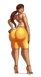 ass ass_focus ass_in_dress big_ass big_butt bimbo brown_hair bubble_butt caked_up cheesecake date_movie dumptruck_ass dumptruck_butt high_heels hispanic jell-o_(date_movie) latina looking_at_viewer looking_back smile wide_hips