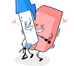 2boys battle_for_dream_island duo eraser_(bfdi) fanartist male male_only object object_shows pen_(bfdi) sex yaoi