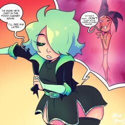 balls femboy giant giant_femboy giant_male hopper_(moth_maid) larger_femboy macro male mint_(moth_maid) moth_maid oc penis tagme text tiny trapped trapped_between_cheeks trapped_in_butt trapped_in_clothing