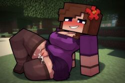 1girls 2025 ai_generated big_breasts blue_eyes breasts brown_hair camel_toe cameltoe choker cum cum_in_pussy female female_focus heart heart_symbol horny horny_female huge_breasts jenny_belle_(slipperyt) large_breasts light-skinned_female light_skin lying lying_on_back minecraft mojang perchance_ai pussy short_hair sitting skirt square_head thigh_highs thighhighs voluptuous voluptuous_body voluptuous_female