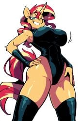 sunset shimmer from equestria girls by prompter:nuttyhoof