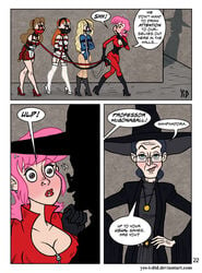 5girls arms_behind_back ball_gag bitch_taken_for_walk blonde_hair blush bondage brown_hair caught caught_in_the_act cleavage clothed clothing collar comic dialogue dominatrix embarrassed english_text eyewear female female_only femdom femsub finger_to_mouth gag ginger_hair ginny_weasley glasses hallway hands_on_hips harness_gag harry_potter heel_boots heels hermione_granger hogwarts humiliation hushing kinky_curses latex latex_suit leash lezdom luna_lovegood minerva_mcgonagall multiple_girls multiple_subs nose_piercing nymphadora_tonks orange_hair pink_hair public public_humiliation red_hair rope rope_bondage school school_uniform schoolgirl schoolgirl_uniform speech_bubble standing student talking teacher text walking watermark witch yes_i_did yuri