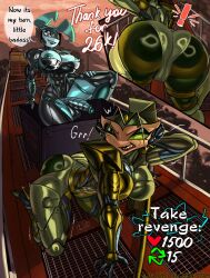 1futa 1girls alien alien_girl armor bending_over big_areola big_breasts big_nipples bottom_heavy bubble_ass bubble_butt crossover eyepatch futanari huge_cock imminent_sex jenny_wakeman linorgoldenfish metal_gear_rising:_revengeance muscular_female muscular_futa my_life_as_a_teenage_robot nickelodeon queen_vexus reference robot robot_girl smug_grin thick_thighs trapped twitter_vote_targets vexus