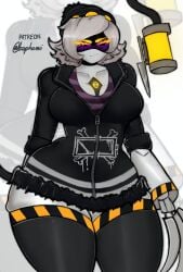 1girls ass baphoavi big_ass big_breasts big_thighs blush breasts claws disassembly_drone drone female female_only gigantic_ass gigantic_thighs glitch_productions hoodie hoodie_only huge_ass huge_breasts huge_thighs murder_drones purple_eyes robot robot_girl short_hair silver_hair solo tagme thick_hips thick_thighs thighs uzi_(murder_drones) uzi_disassembley_drone white_body white_hair yellow_eyes zipper