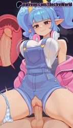 1boy 1girls 2025 ai_generated artist_name bangs blue_hair blunt_bangs breasts bust cervix chest clitoral_hood clothed_sex cock cowgirl_position cross_section dick ejaculation electroworld elf exposed_pussy eyebrows_visible_through_hair female fucking hackerling hi_res high_quality high_resolution highres intercourse internal_cumshot juicy_pussy long_hair love_making off_shoulder panties patreon patreon_username penetration penis pointy_ears pussy sex sex_from_behind sexual_intercourse solo_focus stable_diffusion straddling straight testicles tight_pussy twitch uncensored underwear uterus vagina vaginal_penetration virtual_youtuber vtuber watermark
