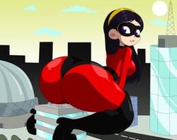 1girls ass big_ass chipscolors destruction disney female female_only giantess huge_ass pixar sliph77 smooth_skin solo the_incredibles violet_parr