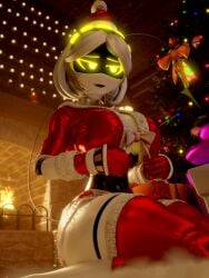1girls 3d 3d_(artwork) 3d_render 777bronzestar big_breasts blender blender_(artwork) blender_(software) christmas christmas_clothing christmas_hat christmas_headwear christmas_lights christmas_outfit christmas_present christmas_tree clothed clothing curvy curvy_body curvy_female curvy_figure eyebrows eyelashes female female_focus female_only fireplace glitch_productions gloves glowing_eyes headgear headwear huge_breasts inside looking_at_another metallic_body murder_drones ribbon robot robot_girl short_hair sitting sitting_down sitting_on_floor skirt smile smiley_face stockings tail thick_thighs two-tone_body v_(bysamzan) v_(murder_drones) white_body white_hair yellow_eyes