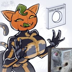against_glass ass big_breasts breasts breasts_on_glass cat_ears cat_tail catgirl epic_games feline female fortnite fortnitemares furry halloween hungry jack-o'-lantern large_breasts licking_lips meme pressed_on_glass pressing_breasts pumpkin pumpkin_head russian_text spice_(fortnite) thick_ass thick_thighs tounge_out uncle_drugoon uncledrugoon