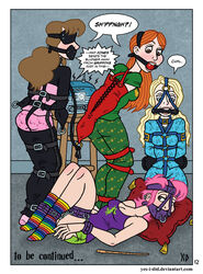 ankle_cuffs armbinder arms_behind_back ball_gag bit_gag blonde_hair bondage brown_hair comic cuffs english_text female female_only femsub gag ginger_hair ginny_weasley harness_gag harry_potter helpless hermione_granger hogwarts kinky_curses luna_lovegood multiple_subs nightwear nymphadora_tonks orange_hair pajama_party pink_hair radio red_hair room_of_requirement school schoolgirl sleepover slumber_party speech_bubble tagme talking text thigh_cuffs witch wrist_cuffs yes_i_did yuri