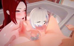 1boy 1boy2girls 2girls 3d :>= aleina_(japs8005) all_the_way_to_the_base animated ass assisted_fellatio bath bathing bathroom big_ass big_breasts blowjob boku_(japs8005) boyfriend-girlfriend breasts cheating_boyfriend cheating_wife chubby chubby_female cuckquean cum cum_in_mouth cum_in_pussy cum_inside_request cum_swap curvaceous curvy curvy_figure deepthroat doggy_style doggystyle english_text enthusiastic_fellatio excessive_cum fellatio femdom from_behind girlfriend gokkun huge_ass huge_breasts huge_thighs impregnation_request inviting_to_sex irrumatio japs8005 knight koikatsu large_ass large_breasts long_hair long_playtime long_video longer_than_2_minutes longer_than_30_seconds longer_than_3_minutes longer_than_4_minutes longer_than_5_minutes longer_than_one_minute massive_breasts mature_female medieval medium_hair milf mouth_full_of_cum mouthful multiple_girls netorare oral oral_sex original original_characters plump queen queen_(japs8005) red_hair royalty sex speech_bubble swallowing swallowing_cum tagme teamwork text thick_thighs thighs threesome threesome_invitation threesome_sex vaginal_penetration video voluptuous voluptuous_female white_hair wide_hips