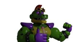 3d 3d_(artwork) alligator bara blender five_nights_at_freddy's five_nights_at_freddy's:_security_breach furry gator gay montgomery_gator_(fnaf) pecfuck pecjob pecs penis_between_pecs