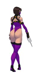 1girls 2d alpha_channel apple_butt arched_back ass ass_focus assassin back_view brown_hair butt_focus curvaceous curves curvy curvy_body curvy_figure curvy_hips dark_hair dat_ass edenian female female_focus female_only for_sticker_use hips hybrid jiggeh kunoichi midway mileena mortal_kombat netherrealm_studios ninja no_background png sai_(weapon) short_hair solo sticker_template tarkatan thick thick_ass thick_legs thick_thighs thighs thong transparent_background transparent_png voluptuous waist weapon wide_hips